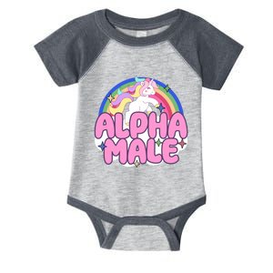 Alpha Male Unicorn Rainbow Infant Baby Jersey Bodysuit