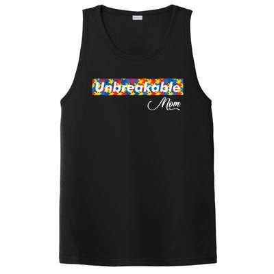 Autism Mom Unbreakable Autism Mama Bear Autism Awareness Gift PosiCharge Competitor Tank