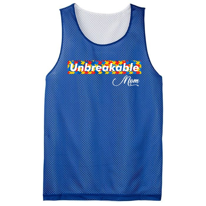 Autism Mom Unbreakable Autism Mama Bear Autism Awareness Gift Mesh Reversible Basketball Jersey Tank