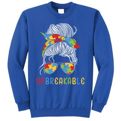 Autism Mom Unbreakable Be Kind Awareness Acceptance Gift Sweatshirt