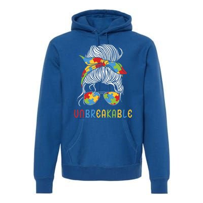 Autism Mom Unbreakable Be Kind Awareness Acceptance Gift Premium Hoodie