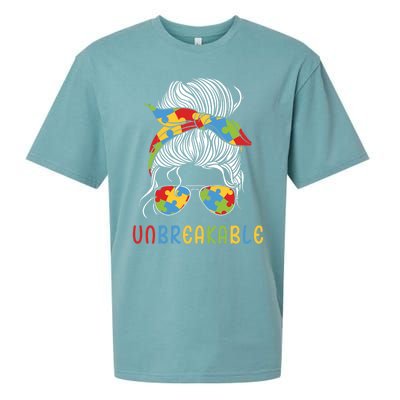 Autism Mom Unbreakable Be Kind Awareness Acceptance Gift Sueded Cloud Jersey T-Shirt