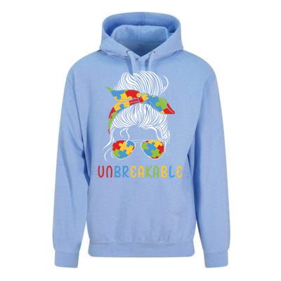 Autism Mom Unbreakable Be Kind Awareness Acceptance Gift Unisex Surf Hoodie