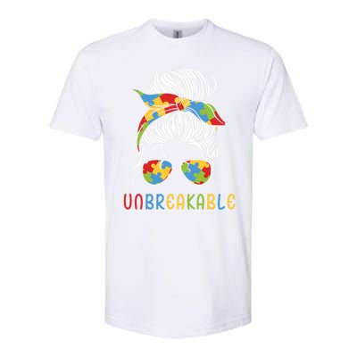 Autism Mom Unbreakable Be Kind Awareness Acceptance Gift Softstyle CVC T-Shirt