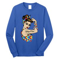 Autism Mom Unbreakable Rosie The Riveter Strong Woman Power Gift Long Sleeve Shirt