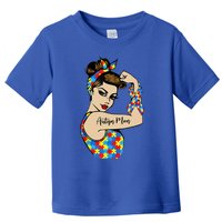 Autism Mom Unbreakable Rosie The Riveter Strong Woman Power Gift Toddler T-Shirt