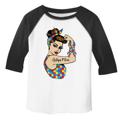 Autism Mom Unbreakable Rosie The Riveter Strong Woman Power Gift Toddler Fine Jersey T-Shirt