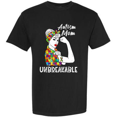 Autism Mom Unbreakable Awareness Autistic Mother Mama Women Garment-Dyed Heavyweight T-Shirt