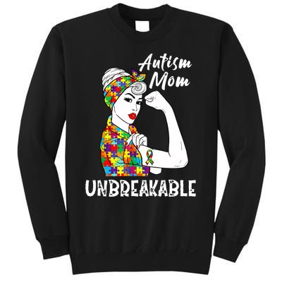 Autism Mom Unbreakable Awareness Autistic Mother Mama Women Sweatshirt