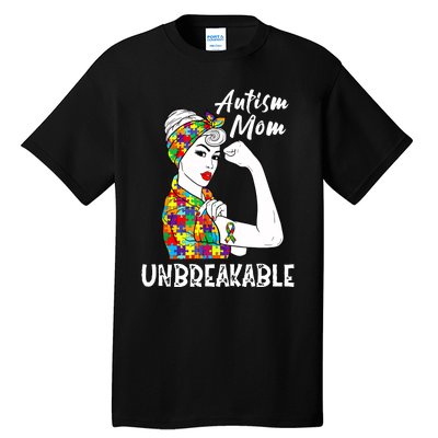 Autism Mom Unbreakable Awareness Autistic Mother Mama Women Tall T-Shirt