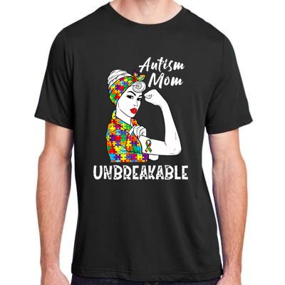 Autism Mom Unbreakable Awareness Autistic Mother Mama Women Adult ChromaSoft Performance T-Shirt