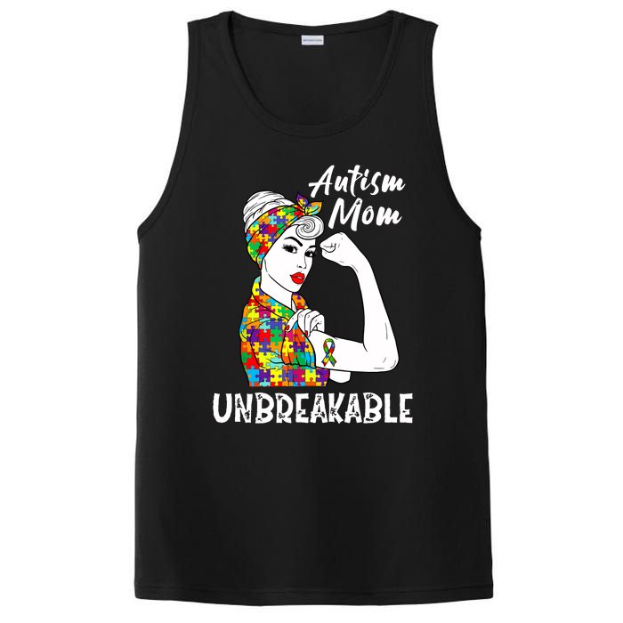 Autism Mom Unbreakable Awareness Autistic Mother Mama Women PosiCharge Competitor Tank