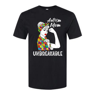 Autism Mom Unbreakable Awareness Autistic Mother Mama Women Softstyle CVC T-Shirt