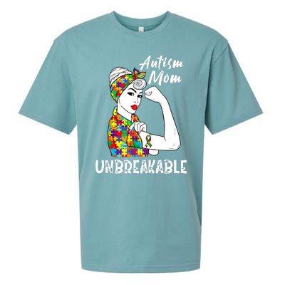 Autism Mom Unbreakable Awareness Autistic Mother Mama Women Sueded Cloud Jersey T-Shirt