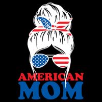 American Mom Usa Hair Bun Drawstring Bag