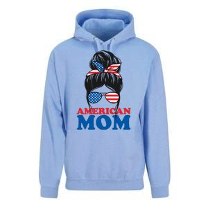 American Mom Usa Hair Bun Unisex Surf Hoodie