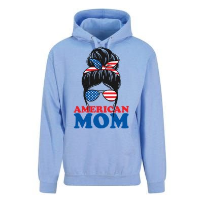 American Mom Usa Hair Bun Unisex Surf Hoodie