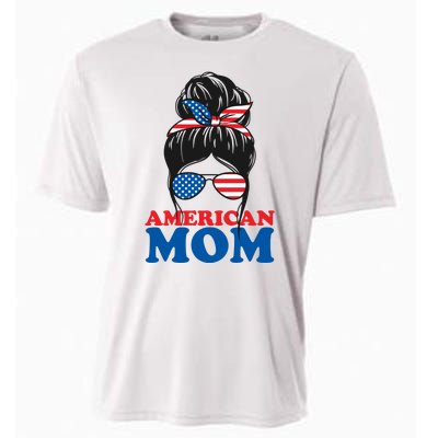 American Mom Usa Hair Bun Cooling Performance Crew T-Shirt