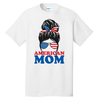 American Mom Usa Hair Bun Tall T-Shirt