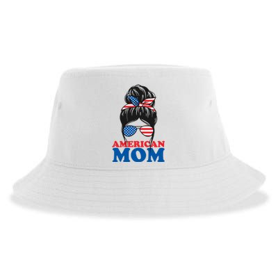 American Mom Usa Hair Bun Sustainable Bucket Hat