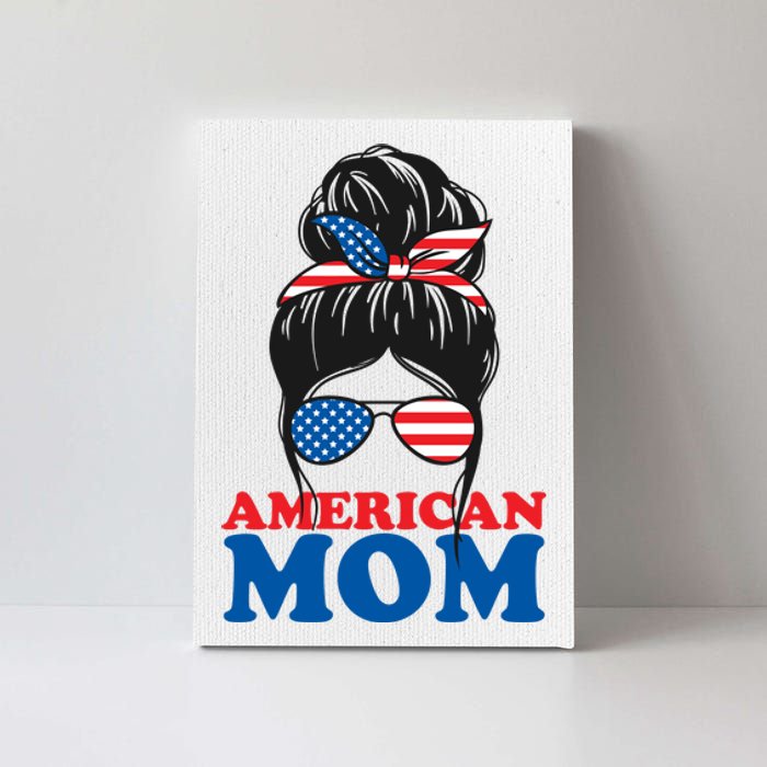 American Mom Usa Hair Bun Canvas