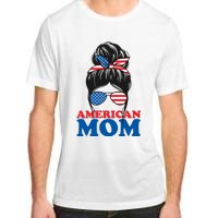 American Mom Usa Hair Bun Adult ChromaSoft Performance T-Shirt