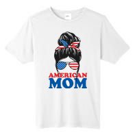 American Mom Usa Hair Bun Tall Fusion ChromaSoft Performance T-Shirt