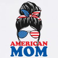 American Mom Usa Hair Bun Bucket Hat