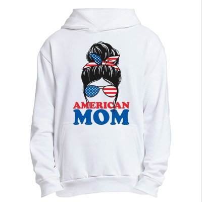 American Mom Usa Hair Bun Urban Pullover Hoodie