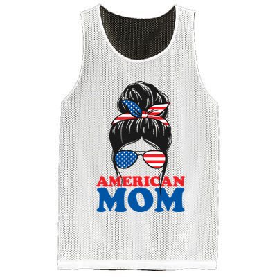 American Mom Usa Hair Bun Mesh Reversible Basketball Jersey Tank