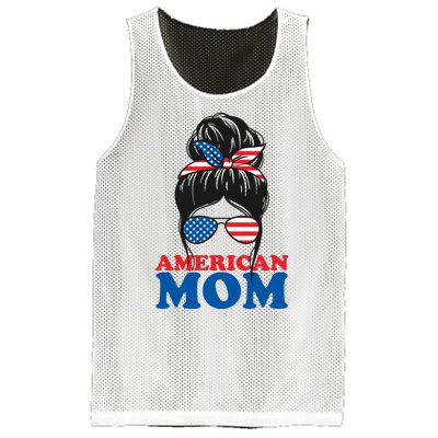 American Mom Usa Hair Bun Mesh Reversible Basketball Jersey Tank