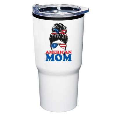 American Mom Usa Hair Bun Tumbler