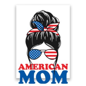 American Mom Usa Hair Bun Poster