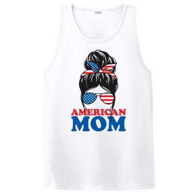 American Mom Usa Hair Bun PosiCharge Competitor Tank