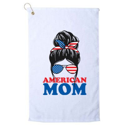 American Mom Usa Hair Bun Platinum Collection Golf Towel