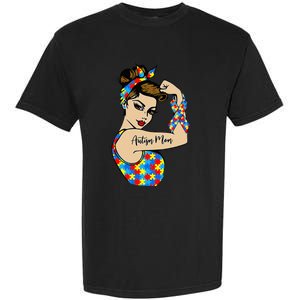 Autism Mom Unbreakable Rosie The Riveter Strong Woman Power Garment-Dyed Heavyweight T-Shirt