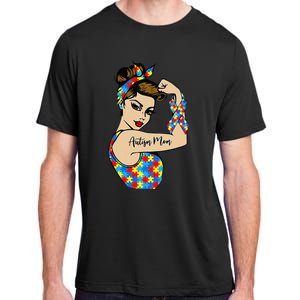 Autism Mom Unbreakable Rosie The Riveter Strong Woman Power Adult ChromaSoft Performance T-Shirt