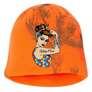 Autism Mom Unbreakable Rosie The Riveter Strong Woman Power Kati - Camo Knit Beanie