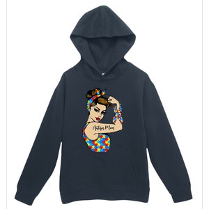 Autism Mom Unbreakable Rosie The Riveter Strong Woman Power Urban Pullover Hoodie