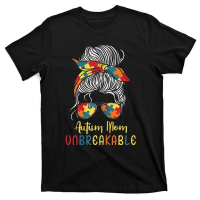 Autism Mom Unbreakable Autism Awareness Support T-Shirt