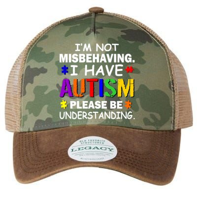 I'm Not Misbehaving I Have Autism Legacy Tie Dye Trucker Hat
