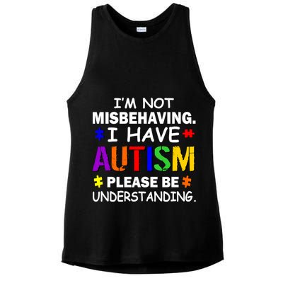 I'm Not Misbehaving I Have Autism Ladies PosiCharge Tri-Blend Wicking Tank