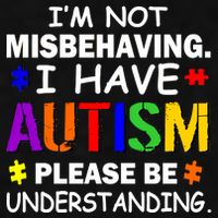 I'm Not Misbehaving I Have Autism Ladies PosiCharge Tri-Blend Wicking Tank