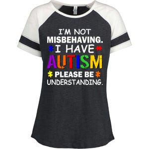 I'm Not Misbehaving I Have Autism Enza Ladies Jersey Colorblock Tee