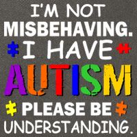 I'm Not Misbehaving I Have Autism Cotton Canvas Backpack