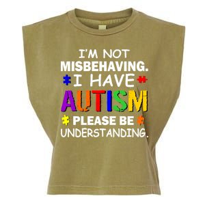 I'm Not Misbehaving I Have Autism Garment-Dyed Women's Muscle Tee