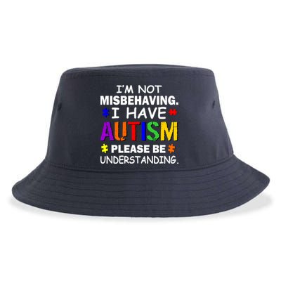 I'm Not Misbehaving I Have Autism Sustainable Bucket Hat