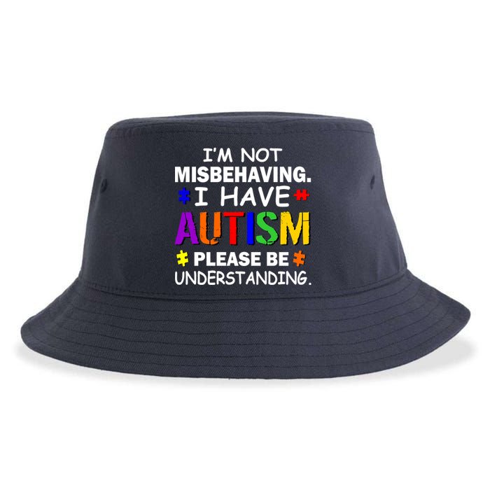I'm Not Misbehaving I Have Autism Sustainable Bucket Hat