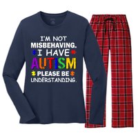 I'm Not Misbehaving I Have Autism Women's Long Sleeve Flannel Pajama Set 