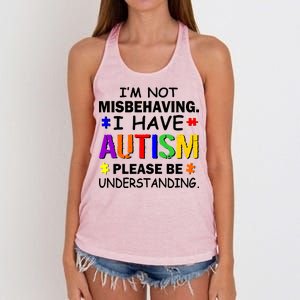 I'm Not Misbehaving I Have Autism Women's Knotted Racerback Tank